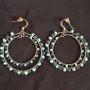 Beautiful turquoise colored stone earrings